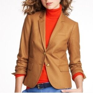 J. Crew Schoolboy Wool Blend Blazer Camel Size 0